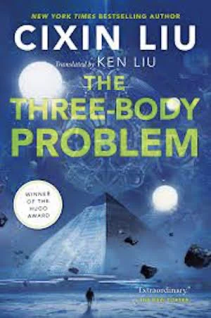 Book cover of «The three body Problem trilogy» by Liu Cixin