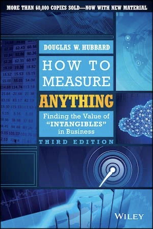 Book cover of «How to measure anything» by Douglas Hubbard