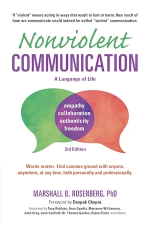 Book cover of «Non-violent communication» by Marshal Rosenberg